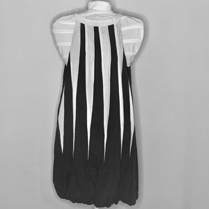 Bubble Hem Striped Scoop Neck Dress
